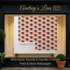 Whimsical Bee & Coneflower Nursery Tapete