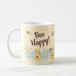 Whimsical Bee Happy Kaffeetasse