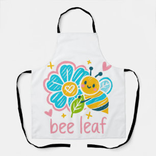 Whimsical 'Bee Leaf' Wachsmalkunst: Gartenliebhabe Schürze