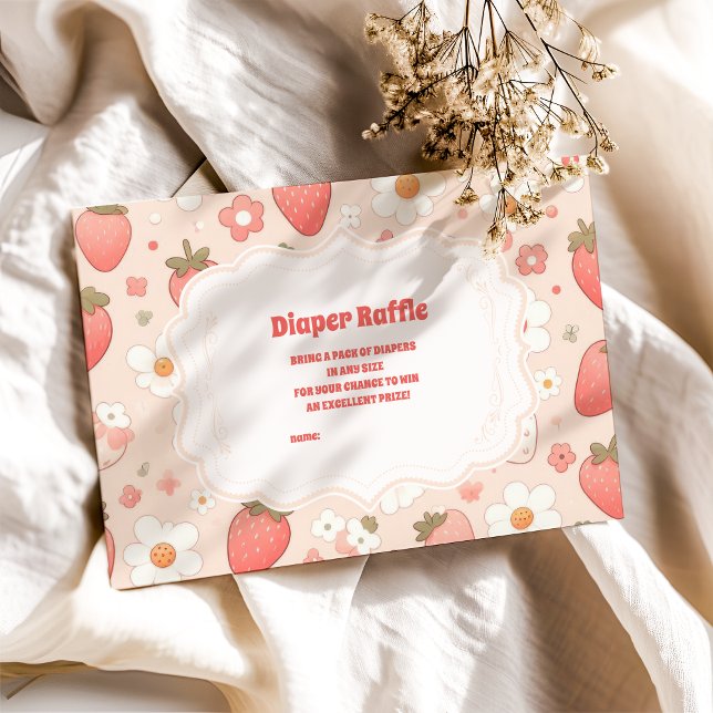 Whimsical Berry Sweet Pink Diapper Raffle Begleitkarte (Von Creator hochgeladen)