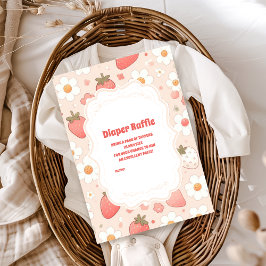 Whimsical Berry Sweet Pink Diapper Raffle Begleitkarte