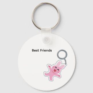 Whimsical Best Friends Bunny Keyring for Backpacks Schlüsselanhänger