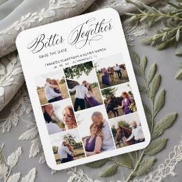 Whimsical Better Together Quote 8 Wedding Fotos Magnet