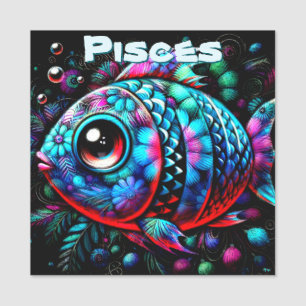 Whimsical Big-Mit Augen Fish Fische Personalisiert Namensschild