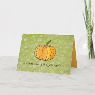 Whimsical BIG Pumpkin Halloween Karte