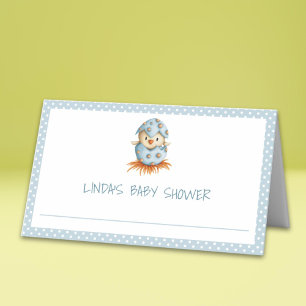 Whimsical Bird Baby Dusche Platzkarte