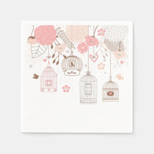 Whimsical Birdcages Serviette