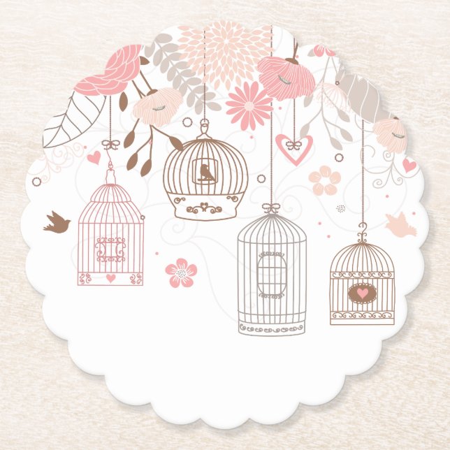 Whimsical Birdcages Untersetzer (Vorderseite)