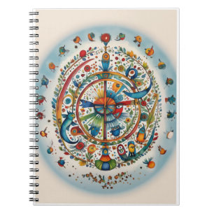 Whimsical Birds in Harmonie Blank Card Notizblock