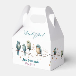 Whimsical Birds on Branches Pastel Baby Shower Geschenkschachtel