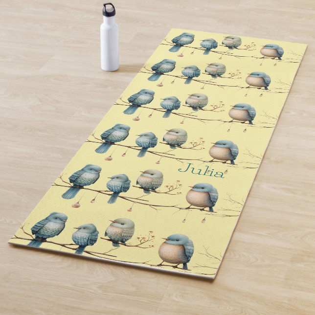 Whimsical Birds on Branches Zeitlose Eleganz Yogamatte (Beispiel)