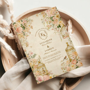 Whimsical Birdsong Rustic Elegance Einladung