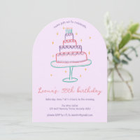 Whimsical Birthday Cake Custom Colorful Party Arch