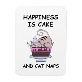 Whimsical Birthday Cat Magnet
