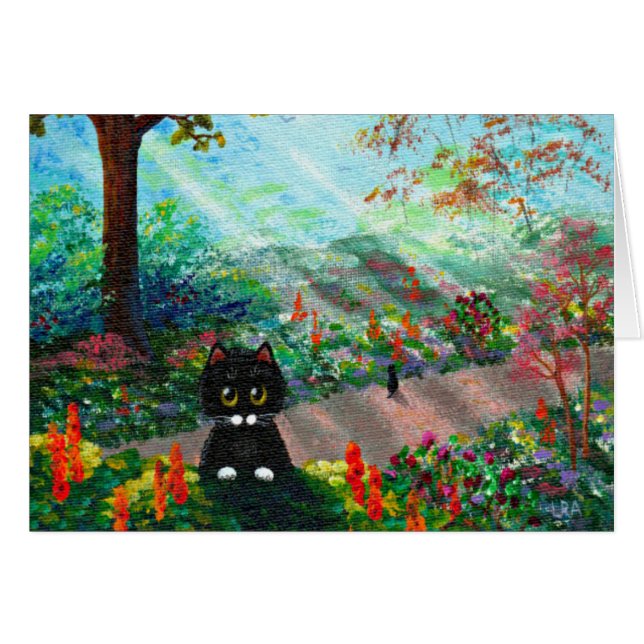 Whimsical Black Cat Creationarts (Vorderseite (Horizontal))