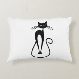 Whimsical Black Cat Dekokissen