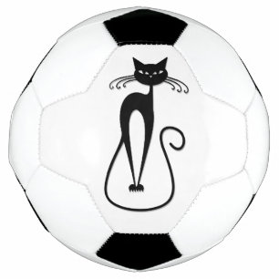 Whimsical Black Cat Fußball
