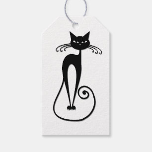 Whimsical Black Cat Geschenkanhänger