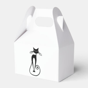 Whimsical Black Cat Geschenkschachtel