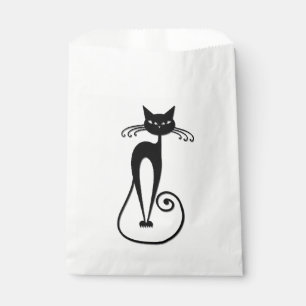 Whimsical Black Cat Geschenktütchen