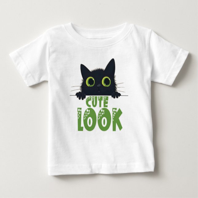 "Whimsical Black Cat Kids" T - Shirt - Purperfekt  (Vorderseite)