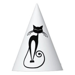 Whimsical Black Cat Partyhütchen