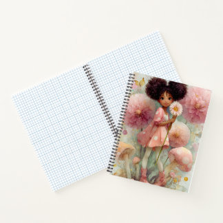 Whimsical Black Girl Art Notebook Notizbuch