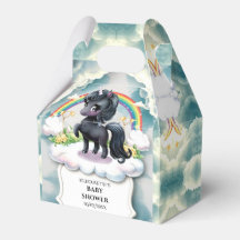 Whimsical Black Unicorn Kinderdusche