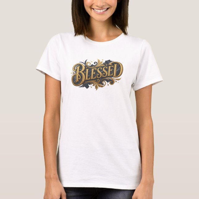 Whimsical BLESSED 2D-Kunstwerk-Erstellung T-Shirt (Vorderseite)