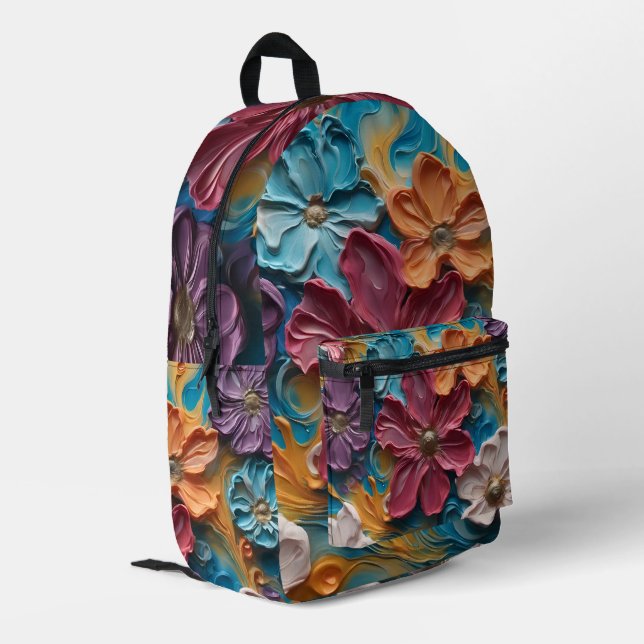 Whimsical Blogs Abstrakter Rucksack (Rückseitige Ecke links)