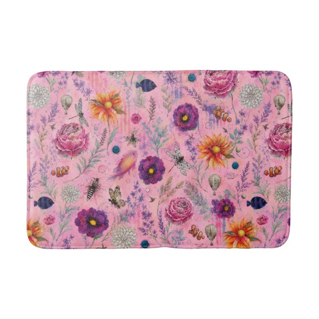 Whimsical Bloom Garten Badematte (Vorderseite)