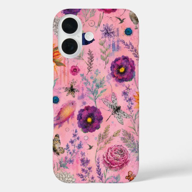 Whimsical Bloom Garten Case-Mate iPhone Hülle (Rückseite)