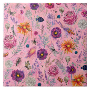 Whimsical Bloom Garten Fliese
