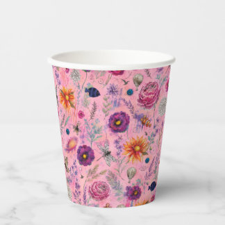Whimsical Bloom Garten Pappbecher