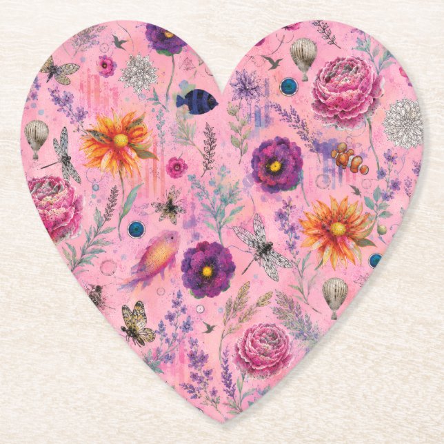 Whimsical Bloom Garten Untersetzer (Vorderseite)