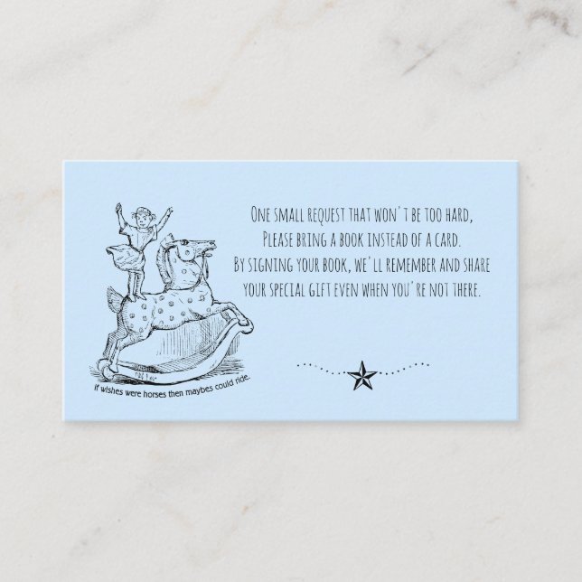 Whimsical Blue Baby Books for Baby Begleitkarte (Vorderseite)