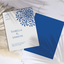 Whimsical Blue Blühte Save the Date