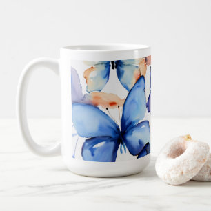 "Whimsical Blue Butterfly Tasse" Kaffeetasse