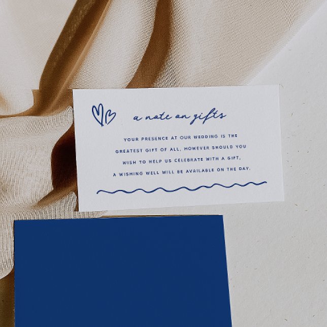 Whimsical Blue Doodle ein Hinweis auf Geschenke Begleitkarte (Von Creator hochgeladen)