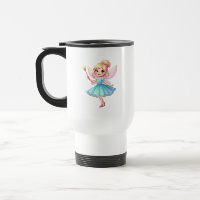 Whimsical Blue Fairy Reisebecher (Links)