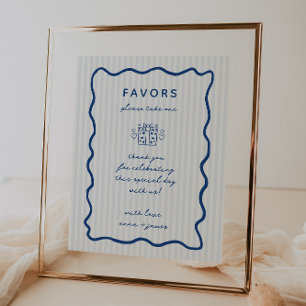 Whimsical Blue Favorits Poster