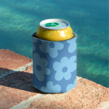 Whimsical Blue Floral Retro, fröhlich, preppy