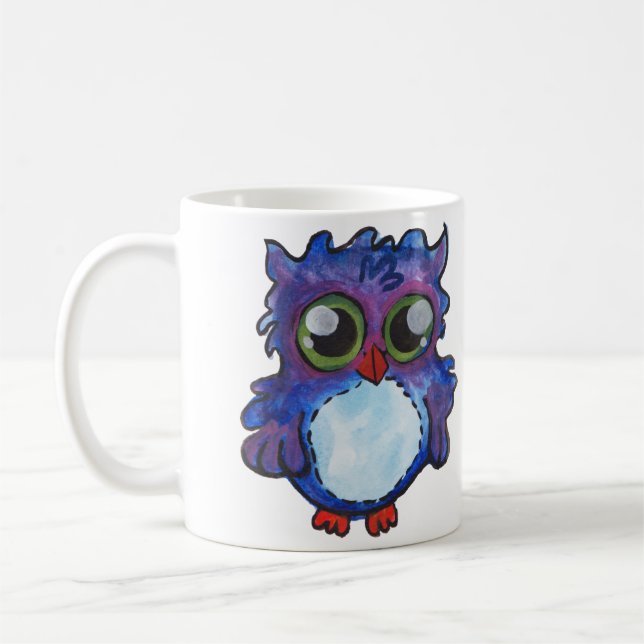 Whimsical Blue Owl Tasse - Weit erwachen jetzt! (Links)