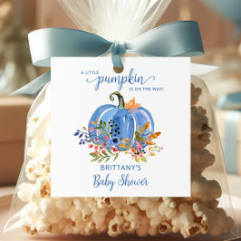 Whimsical Blue Pumpkin Baby Dusche Geschenkanhänger