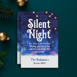Whimsical Blue Silent Night Magic Weihnachten