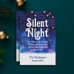 Whimsical Blue Silent Night Magic Weihnachten