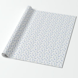 Whimsical Blue Wildblume Field Nature Lover Geschenkpapier