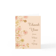 Whimsical Blume Border Wedding Danke
