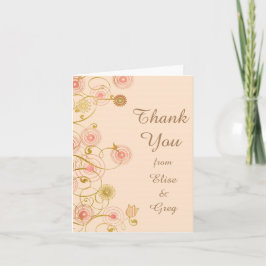 Whimsical Blume Border Wedding Danke