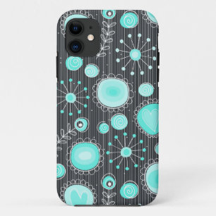 Whimsical Blume in Türkis iPhone 5 Fall Case-Mate iPhone Hülle